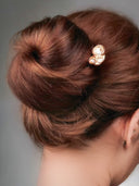 Jasmine French Pin Gold Crystals