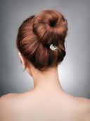 Jasmine French Pin Green Crystals